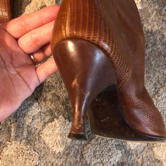 D&G Tall Brown Leather heeled boots - Picture 7 of 10